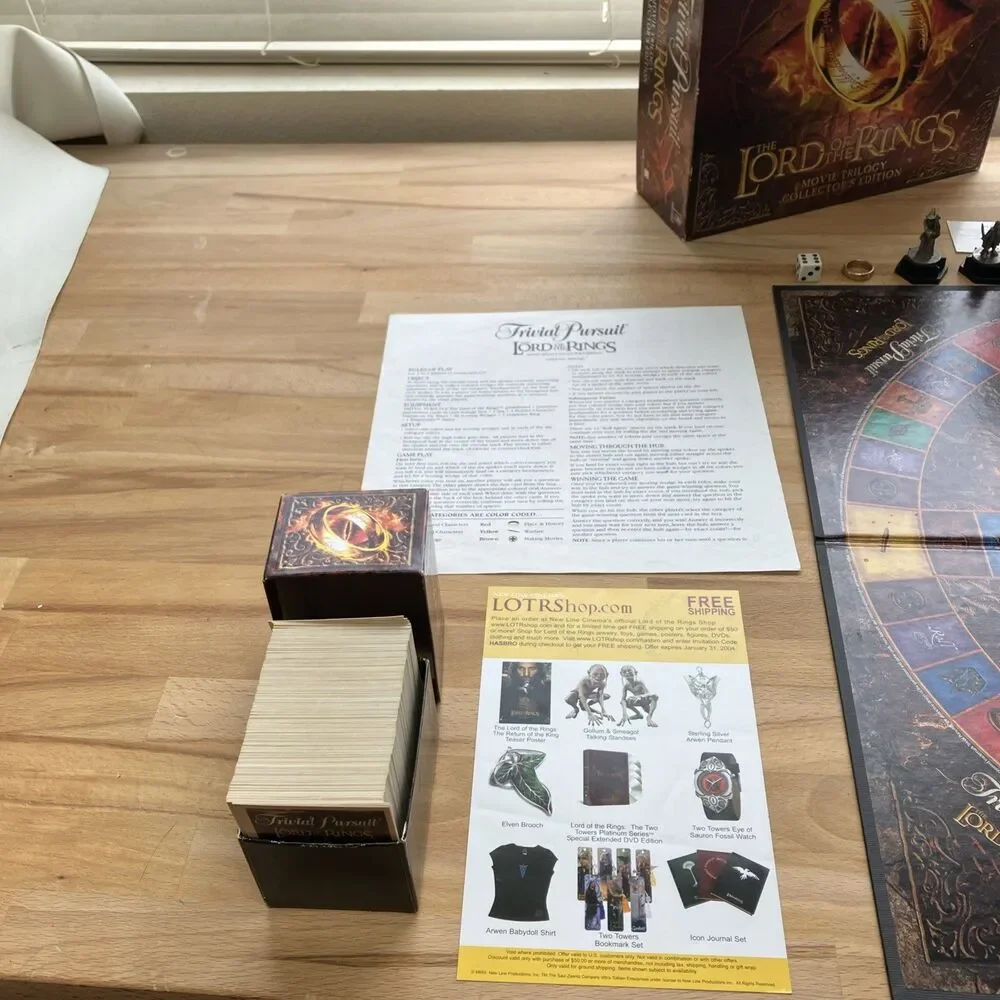 Trivial Pursuit Lord of the Rings Movie Collector’s Edition 100% Complete